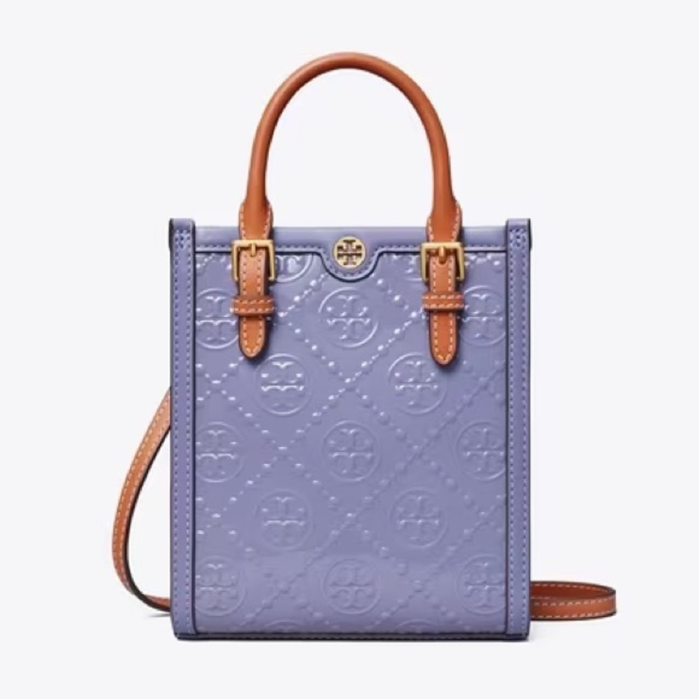 Tory Burch T Monogram Embossed Mini Tote